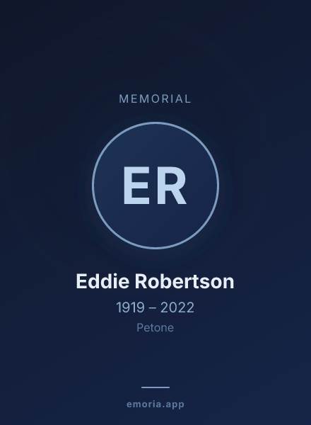 Memorial portrait of Eddie Robertson