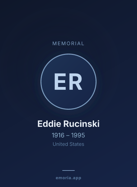 Memorial portrait of Eddie Rucinski
