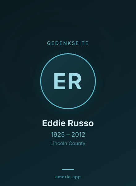 Gedenkportrait von Eddie Russo