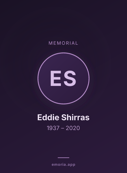 Memorial portrait of Eddie Shirras