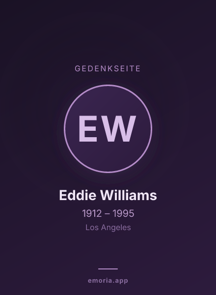 Gedenkportrait von Eddie Williams
