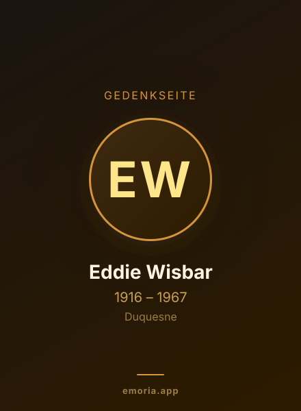 Gedenkportrait von Eddie Wisbar