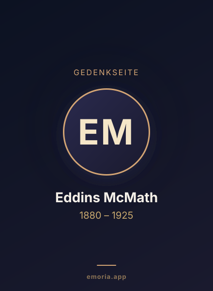 Gedenkportrait von Eddins McMath