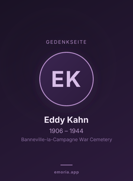 Gedenkportrait von Eddy Kahn