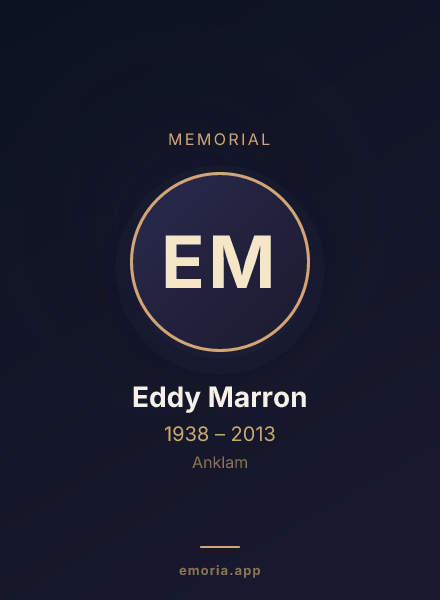 Memorial portrait of Eddy Marron