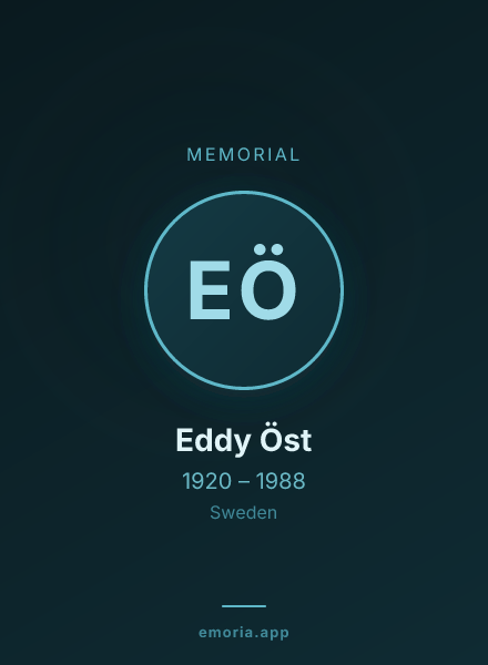 Memorial portrait of Eddy Öst
