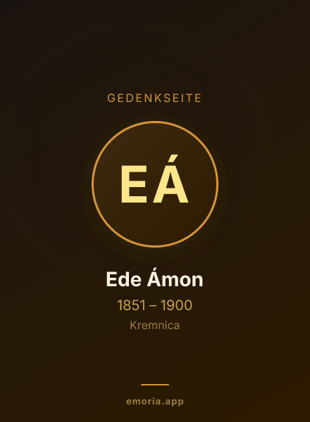 Gedenkportrait von Ede Ámon