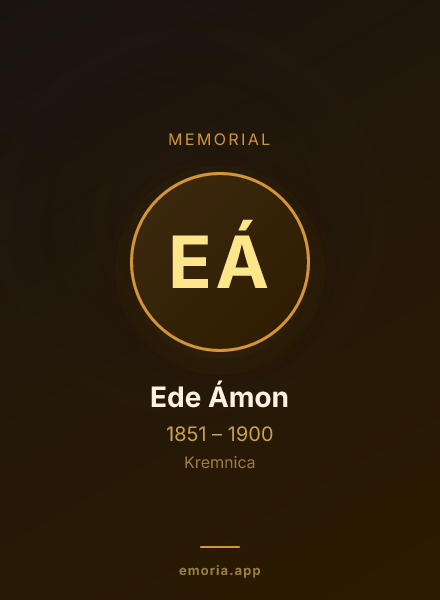Memorial portrait of Ede Ámon