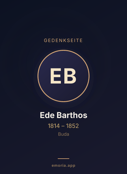 Gedenkportrait von Ede Barthos