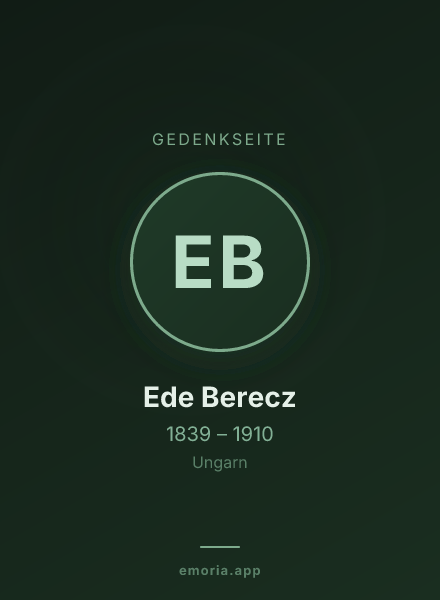 Gedenkportrait von Ede Berecz