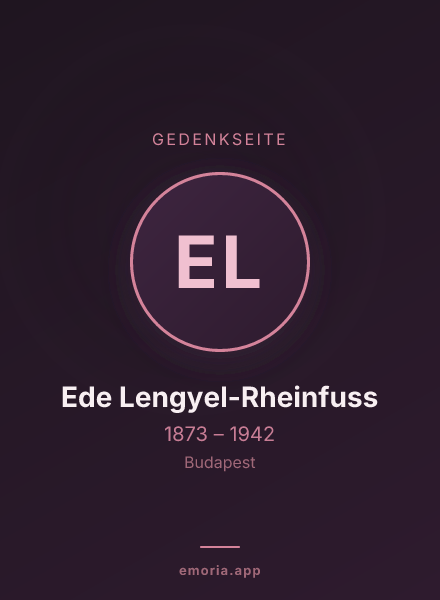 Gedenkportrait von Ede Lengyel-Rheinfuss