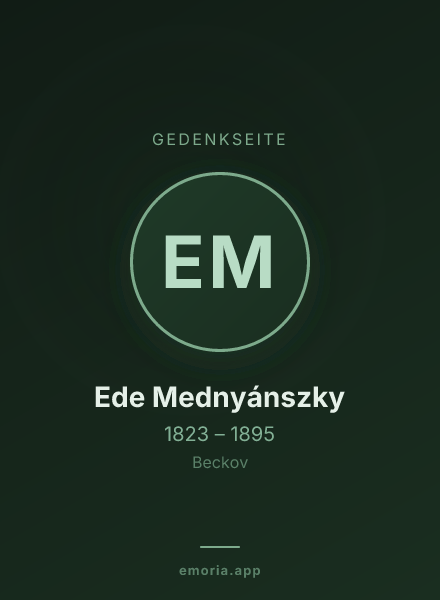 Gedenkportrait von Ede Mednyánszky