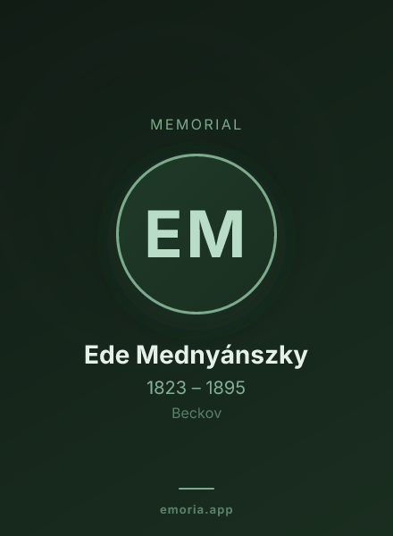 Memorial portrait of Ede Mednyánszky
