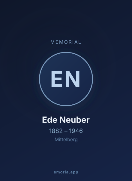 Memorial portrait of Ede Neuber