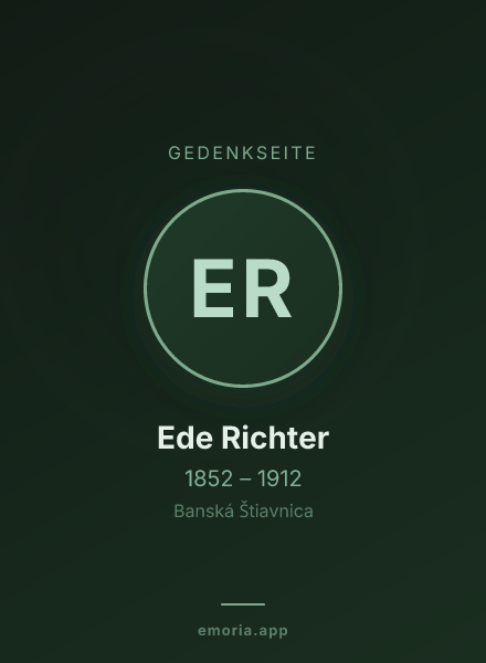 Gedenkportrait von Ede Richter