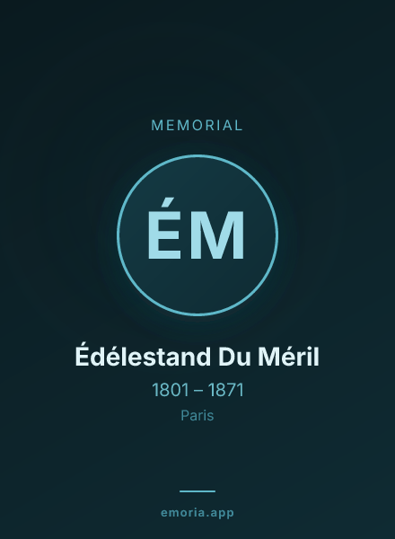 Memorial portrait of Édélestand Du Méril