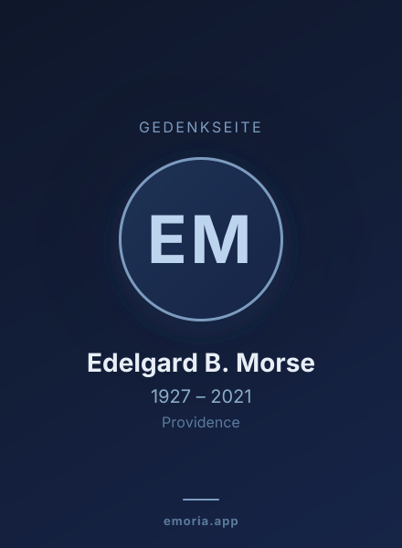 Gedenkportrait von Edelgard B. Morse