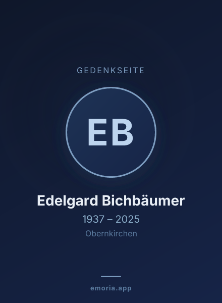 Gedenkportrait von Edelgard Bichbäumer