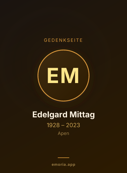 Gedenkportrait von Edelgard Mittag