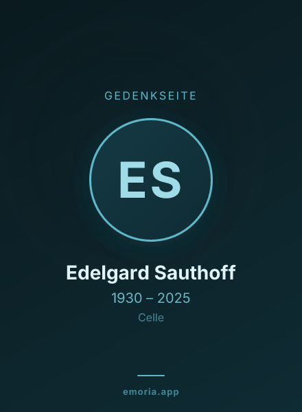 Gedenkportrait von Edelgard Sauthoff