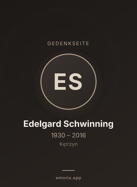 Gedenkportrait von Edelgard Schwinning