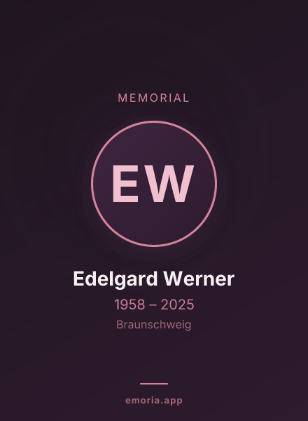 Memorial portrait of Edelgard Werner