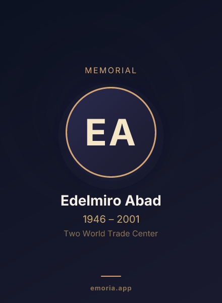 Memorial portrait of Edelmiro Abad