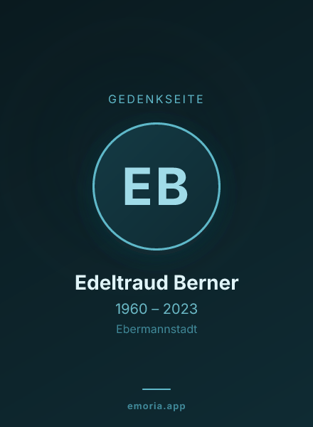 Gedenkportrait von Edeltraud Berner