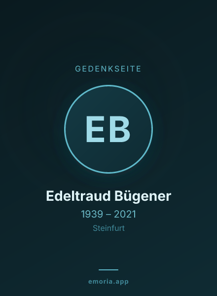 Gedenkportrait von Edeltraud Bügener