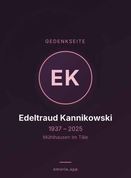 Gedenkportrait von Edeltraud Kannikowski