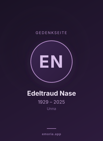 Gedenkportrait von Edeltraud Nase