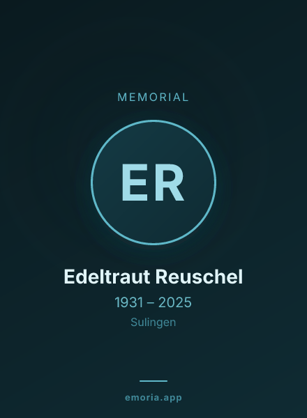 Memorial portrait of Edeltraut Reuschel