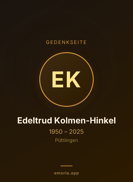 Gedenkportrait von Edeltrud Kolmen-Hinkel