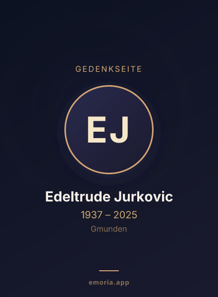 Gedenkportrait von Edeltrude Jurkovic