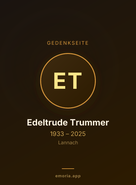 Gedenkportrait von Edeltrude Trummer