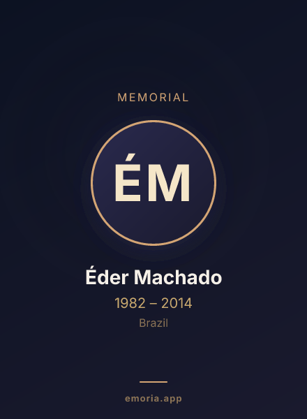 Memorial portrait of Éder Machado