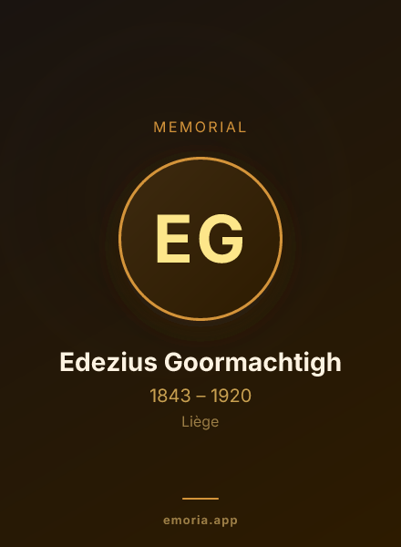 Memorial portrait of Edezius Goormachtigh