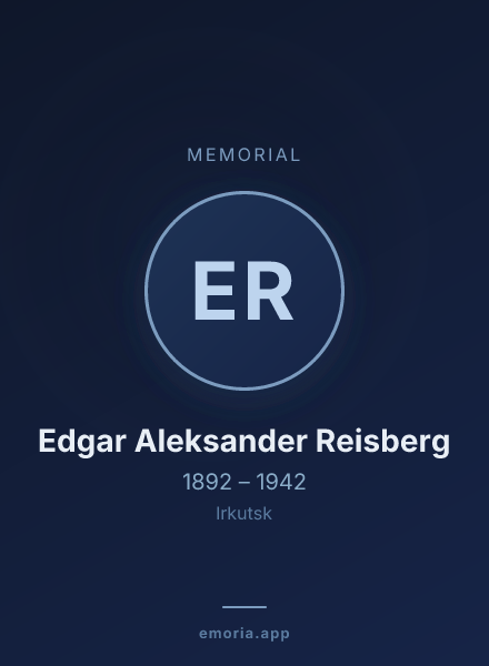 Memorial portrait of Edgar Aleksander Reisberg