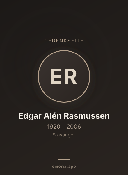 Gedenkportrait von Edgar Alén Rasmussen