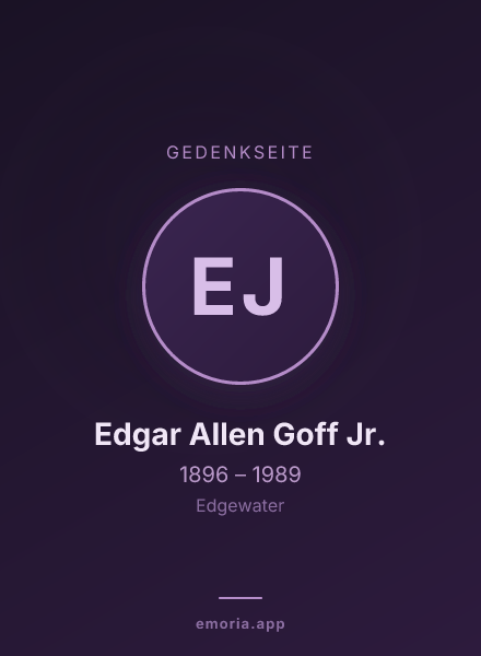 Gedenkportrait von Edgar Allen Goff Jr.