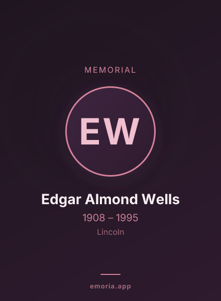 Memorial portrait of Edgar Almond Wells