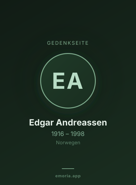 Gedenkportrait von Edgar Andreassen