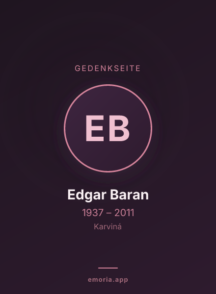 Gedenkportrait von Edgar Baran