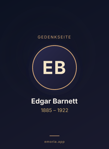 Gedenkportrait von Edgar Barnett
