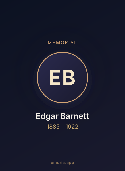 Memorial portrait of Edgar Barnett