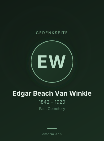 Gedenkportrait von Edgar Beach Van Winkle
