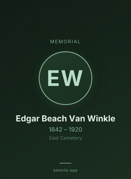 Memorial portrait of Edgar Beach Van Winkle