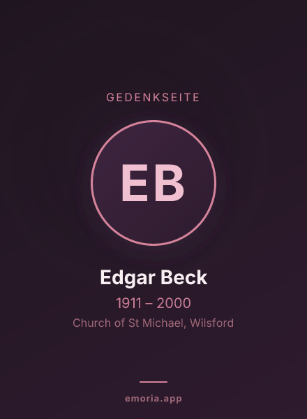 Gedenkportrait von Edgar Beck