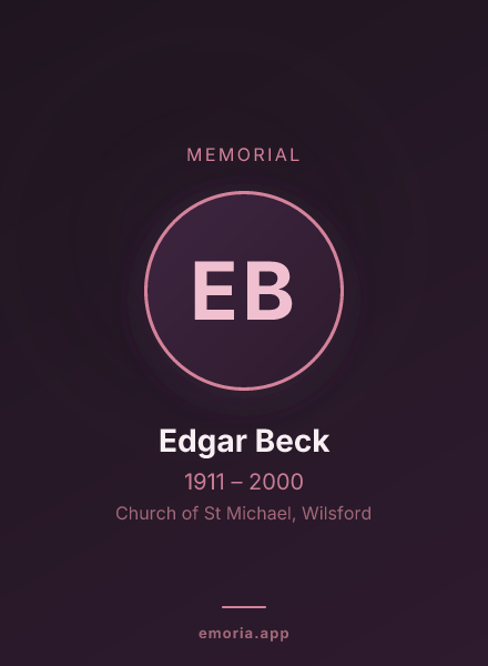 Memorial portrait of Edgar Beck