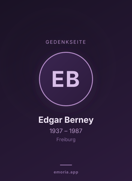Gedenkportrait von Edgar Berney
